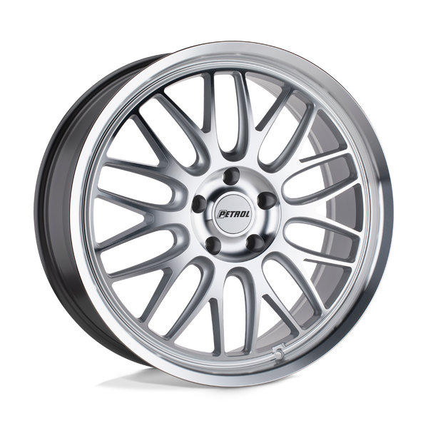 P4C - 19in, Cast Aluminum, Silver W/ Machined Face & Lip, 19X8, 5X120, 35mm, 195338161926, 195338161926