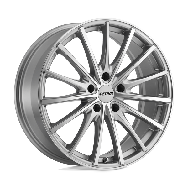 P3A - 19in, Cast Aluminum, Silver W/ Machined Cut Face, 19X8, 5X4.5, 40mm, 195338033902, 195338033902