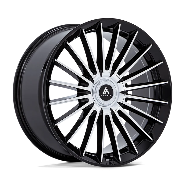 Viceroy - 24in, Cast Aluminum, Gloss Black W/ Machined Face, 24X10, 5X112/120, 35mm, 194933380596, SAE J2530 JWL VIA, 194933380596