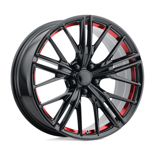 PR194 - 20in, Cast Aluminum, Gloss Black Red Machined, 20X9, 5X120, 30mm, 757558760336, 757558760336