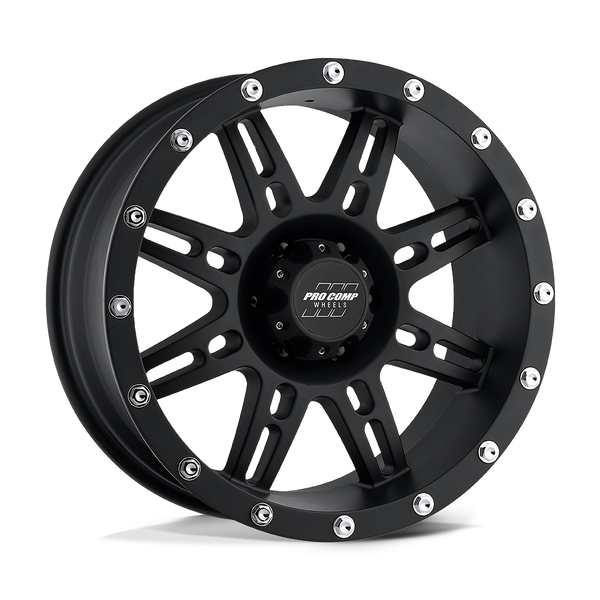 Stryker - 17in, Cast Aluminum, Flat Black, 17X9, 8X6.5, -6mm, 844658022799, 844658022799