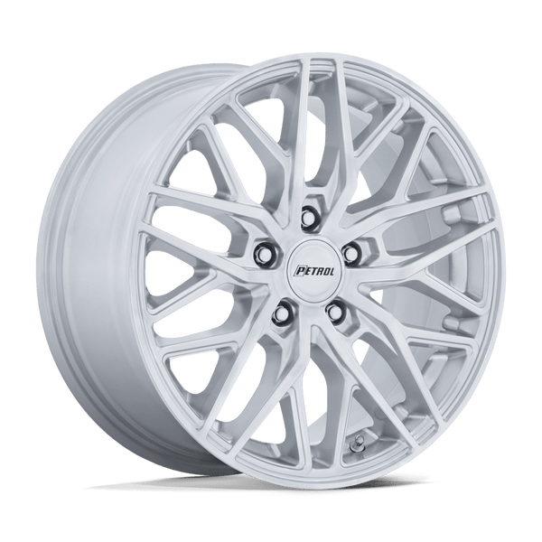 P3E - 19in, Cast Aluminum, Machined Brushed Gloss Silver, 19X8.5, 5X4.25, 40mm, 194933392889, SAE J2530 JWL VIA, 194933392889