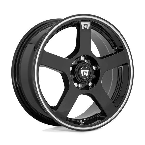 FS5 - 17in, Cast Aluminum, Gloss Black W/ Machined Flange, 17X7, 5X4.25/4.5, 40mm, 885463054070, SAE J2530, 885463054070