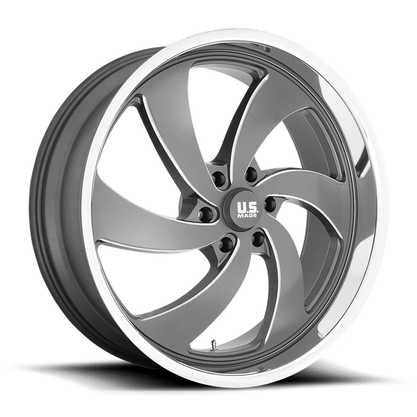 Desperado - 24in, Cast Aluminum, Anthracite Milled Diam-Cut Lip, 24X10, 6X5.5, 25mm, 194933119844, SAEJ2530, 194933119844