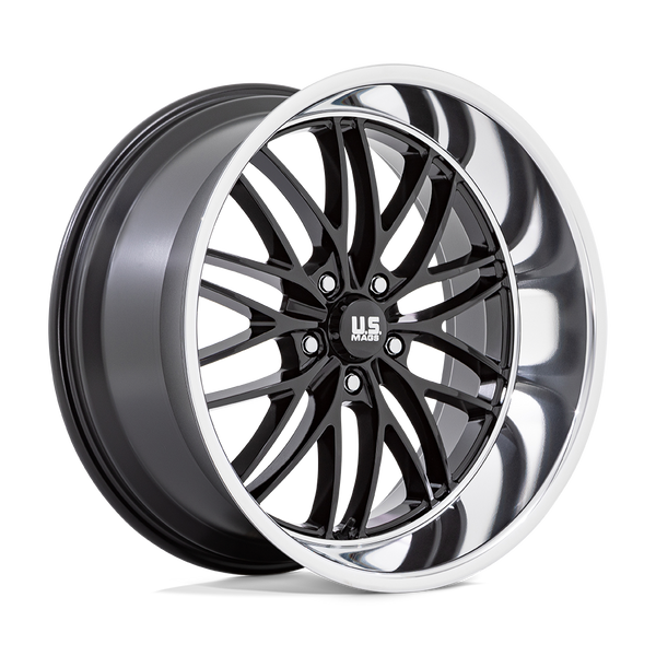 Santa Cruz - 22in, Cast Aluminum, Gloss Black W/ Diamond Cut Lip, 22X10.5, 5X5.0, 0mm, 194933183722, 194933183722