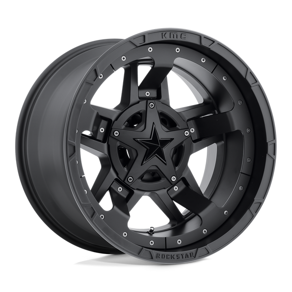 Rockstar III - 18in, Cast Aluminum, Matte Black, 18X9, 5X4.5/5.0, 0mm, 885463173504, SAEJ2530 JWL-T VIA, 885463173504
