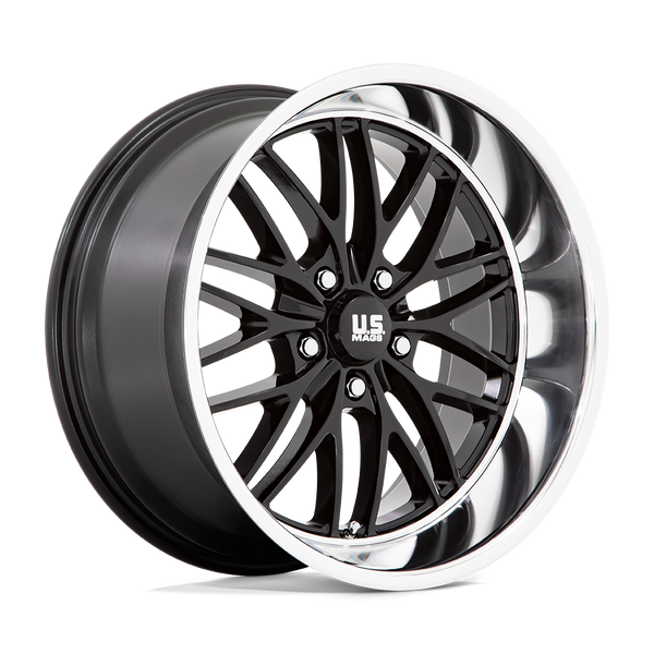 Santa Cruz - 20in, Cast Aluminum, Gloss Black W/ Diamond Cut Lip, 20X10, 5X4.75, 6mm, 194933183760, 194933183760