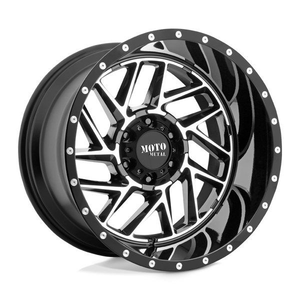 Breakout - 20in, Cast Aluminum, Gloss Black Machined, 20X12, 8X6.5, -44mm, 885463271729, SAEJ2530 JWL-T VIA, 885463271729