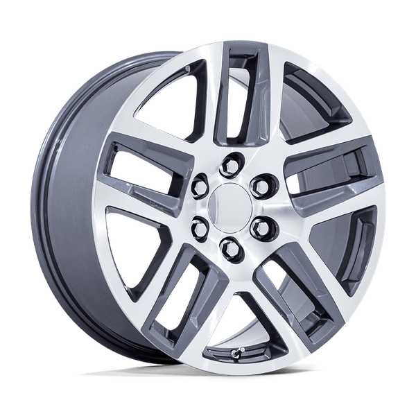 PR203 - 22in, Cast Aluminum, Gunmetal Machined, 22X9, 6X5.5, 28mm, 194933359028, SAE J2530 JWL VIA, 194933359028