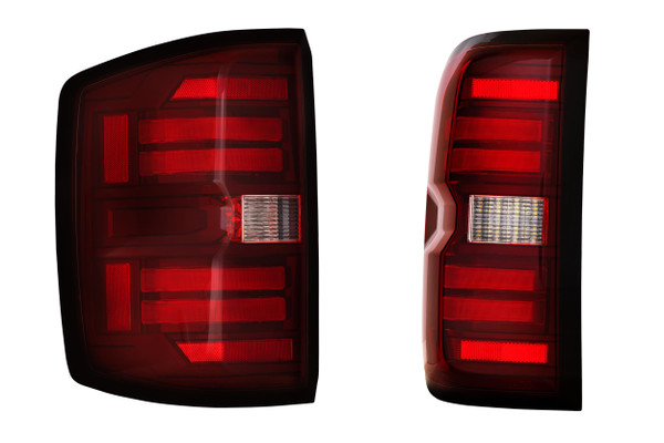 Tail Light - XB LED : Chevrolet Silverado (14-19 / Red Lens / Set) - 840203386187