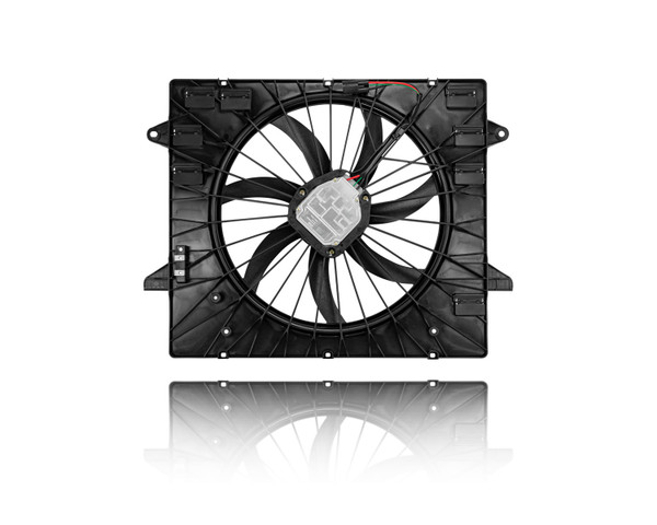 Dual Radiator and Condenser Fan Assembly Compatible/Replacement for '21-23 Chevrolet Traverse Enclave 6Cy/3.6L With Brushless Motor - 85151154