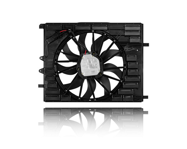 Dual Radiator and Condenser Fan Assembly Compatible/Replacement for '23-24 Volvo XC90 4Cy/2.0Th With Brushless Motor - 32222480