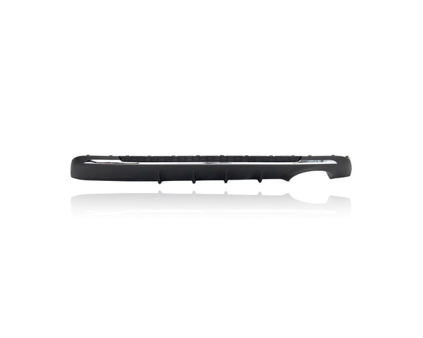 Valance Panel - Compatible/Replacement for '19-20 Kia Optima S/EX/SX - Rear Bumper Lower Cover Dark Gray Chrome Single-Exhaust-Hole, 86690D5500, CAPA
