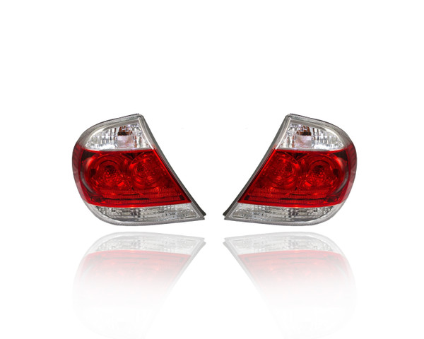 Tail Light Assembly For TO2801155; TO2800155 05-06 Toyota Camry LE/XLE USA-Build - Pair Left and Right Set, With Clear Lens
