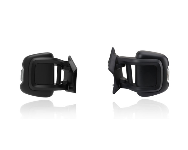 Door Mirror Compatible/Replacement for '14-24 RAM Promaster Extended - Power, Heated With Signal, Without Blindspot/Camera, Textured, Pair, Left Driver + Right Passenger Set, 7SV32JXWAA, 7JR87JXWAA
