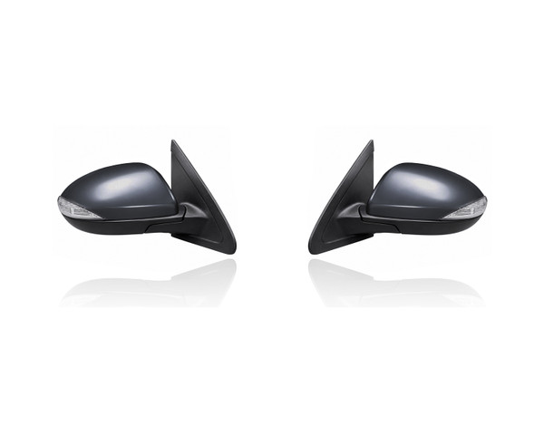 Door Mirror Compatible/Replacement for '12-13 Mazda Mazda3 I/Touring - Power, Non-Heated With Signal/Blindspot, Unpainted, Pair, Left Driver + Right Passenger Set, BGW56912ZF, BGW56918ZF
