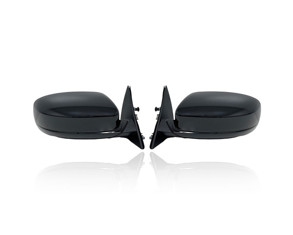 Door Mirror Compatible/Replacement for '11-11 Dodge Charger - Heated, Lamp, Blindspot Without Memory, Unpainted, Pair, Left Driver + Right Passenger Set, 1TG40TZZAK, 1TG41TZZAK
