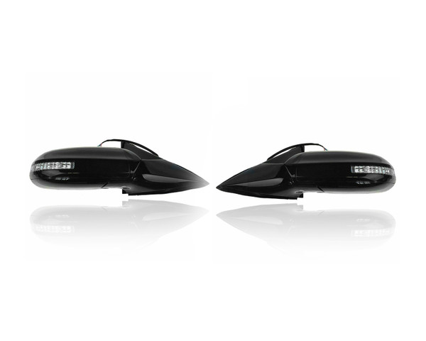 Door Mirror Compatible/Replacement for '09-14 Nissan Maxima SV - Power, Heated With Signal, Without Memory, Unpainted, Pair, Left Driver + Right Passenger Set, 963019N83A, 963029N83A
