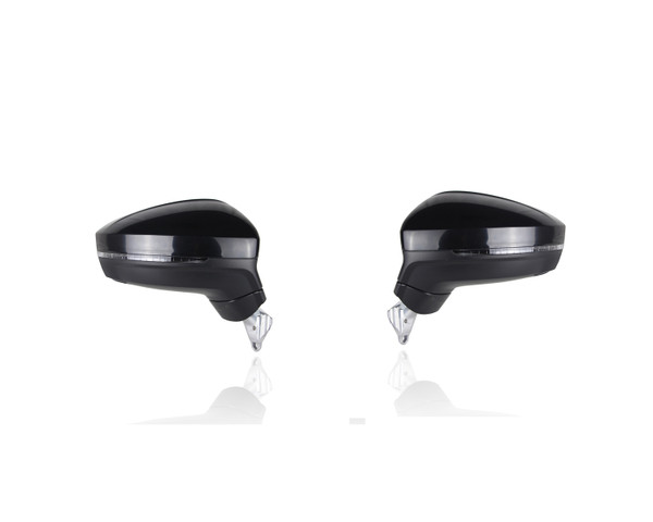 Door Mirror Replacement for 20-24 Volkswagen Tiguan S/SE/R-Line/SEL - With Blindspot/Memory Without Camera - Power-Folding Unpainted Pair Left Driver + Right Passenger Set 5NN857508P9B9 5NN857507T9B9