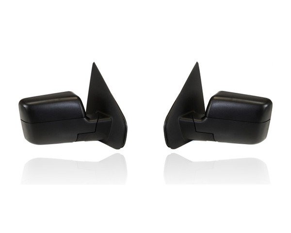 Door Mirror Compatible/Replacement for '07-08 Ford F-150 - Power, Heated With Signal/Puddle/Memory, Without Auto Dim, Black, Pair, Left Driver + Right Passenger Set, 8L3Z17682HA, 8L3Z17683HA