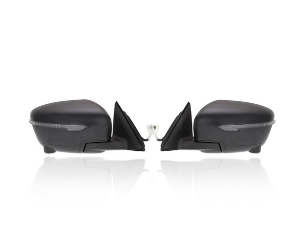 Door Mirror Compatible/Replacement for '17-17 Nissan Rogue/Hybrid SV - Power, Heated With Signal/Camera, Without Memory, Unpainted, Pair, Left Driver + Right Passenger Set, 963019TB3C, 963029TB3C