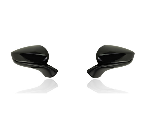 Door Mirror Compatible/Replacement for '19-25 Mazda Mazda3 Hatchback - Power, Heated With Signal/Blindspot, Without Memory, Unpainted, Pair, Left Driver + Right Passenger Set, BEMF69121E, BEMF69181E