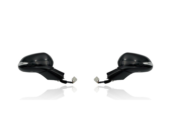 Door Mirror Compatible/Replacement for '19-20 Hyundai Santa Fe Limited - Power, Heated With Signal, Without Camera, Unpainted, Pair, Left Driver + Right Passenger Set, 87620S2130, 87610S2130