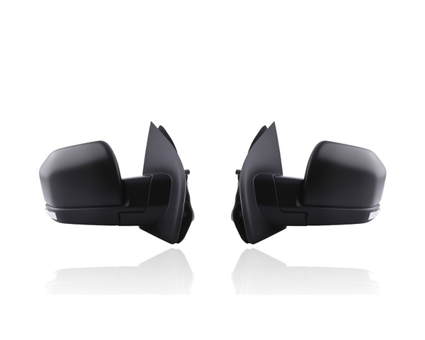 Door Mirror Replacement for 15-18 Ford F-150 - Non-Extendable, Power With Signal/Puddle, Without Blindspot/Camera, Unpainted, Pair, Left Driver + Right Passenger Set, FL3Z17682KDPTM, FL3Z17683KEPTM