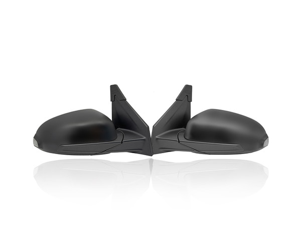 Door Mirror Compatible/Replacement for '22-23 Hyundai Kona Essential - Power, Heated With Signal, Manual-Folding Black, Pair, Left Driver + Right Passenger Set, 87620J9670MZH, 87610J9690MZH