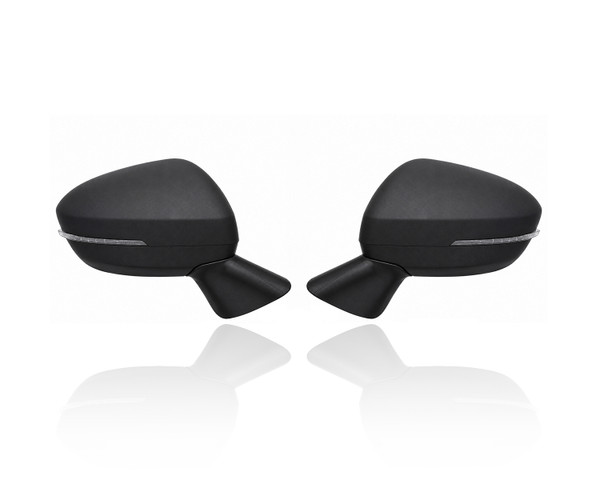Door Mirror Replacement for 22-23 Mitsubishi Outlander - Power Non-Heated With Signal/Blindspot/Cover Without Camera Manual-Folding Unpainted Pair Left Driver + Right Passenger Set 7632F106 7632F105
