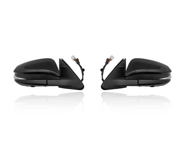 Door Mirror Compatible/Replacement for '18-19 Toyota Highlander/Hybrid Limited - Heated With Blindspot/Memory/Camera, Unpainted, Pair, Left Driver + Right Passenger Set, 879100E292, 879400E282