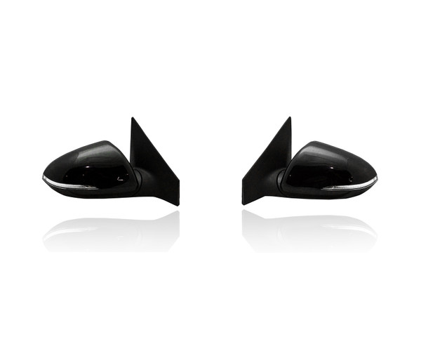 Door Mirror Compatible/Replacement for '17-18 Hyundai Elantra Sedan Limited/Sport - Heated With Signal/Blindspot/Memory, Unpainted, Pair, Left Driver + Right Passenger Set, 87620F3040, 87610F3040