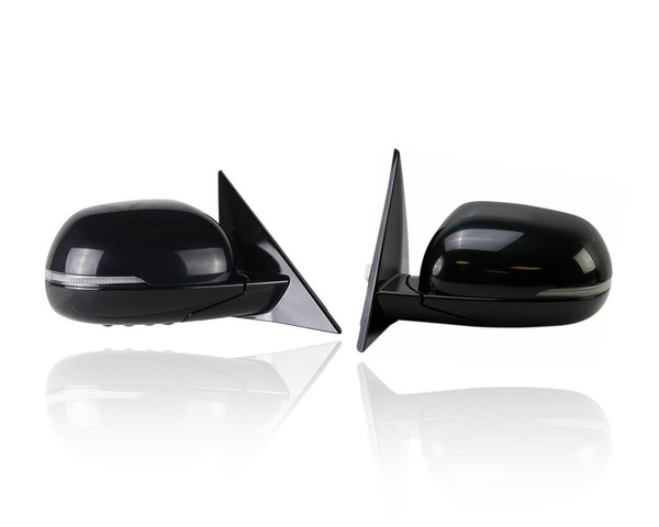 Door Mirror Compatible/Replacement for '20-20 Kia Soul - Heated With Signal, Without Blindspot, Pair, Left Driver + Right Passenger Set, 87620K0430, 87610K0430