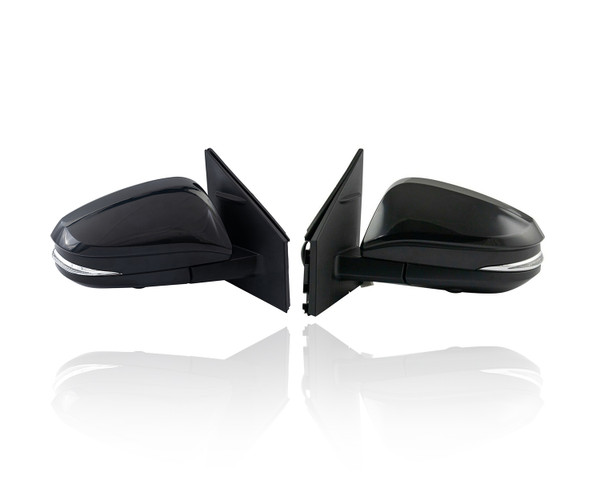 Door Mirror Replacement for 16-18 Toyota RAV4/Hybrid SE/Limited/Platinum (Japan-Built) - Heated With Signal/Blindspot/Camera, Unpainted, Pair, Left Driver + Right Passenger Set, 8791042D20, 8794042C90