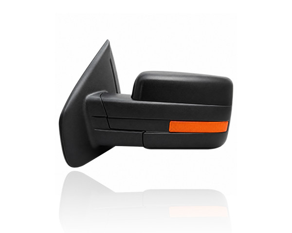 Door Mirror Compatible/Replacement for '11-14 Ford F-150 - Power With Signal/Puddle/Memory, Non-Extendable, Power-Folding Unpainted, Left Hand - Driver, BL3Z17683FAPTM