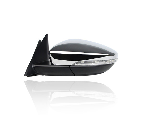 Door Mirror Compatible/Replacement for '12-19 Volkswagen Beetle - Power, Heated With Signal, Without Blindspot, Chrome, Left Hand - Driver, 5C5857507B9B9