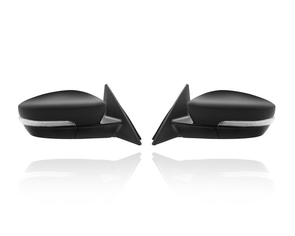 Door Mirror Compatible/Replacement for '12-19 Volkswagen Beetle - Power, Heated With Signal, Without Blindspot, Textured, Pair, Left Driver + Right Passenger Set, 5C1857508AD9B9, 5C1857507AB9B9