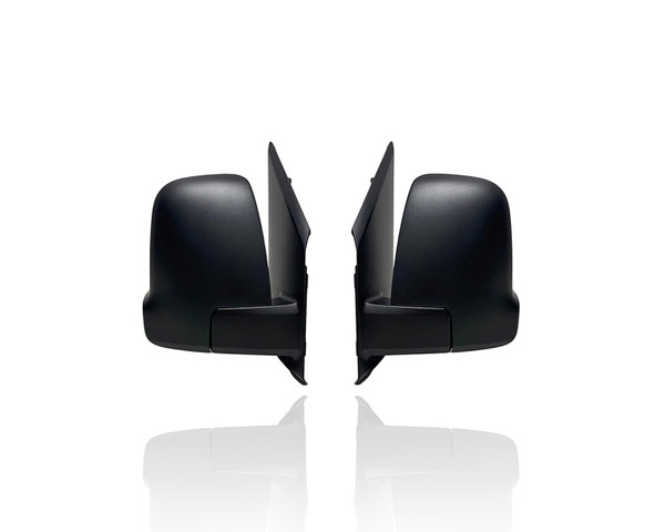 Door Mirror Replacement for 19-23 Mercedes-Benz Sprinter 1500/2500/3500 - Power, Heated Without Camera, Power-Folding Textured, Pair, Left Driver + Right Passenger Set, 9108111600, 9108111700