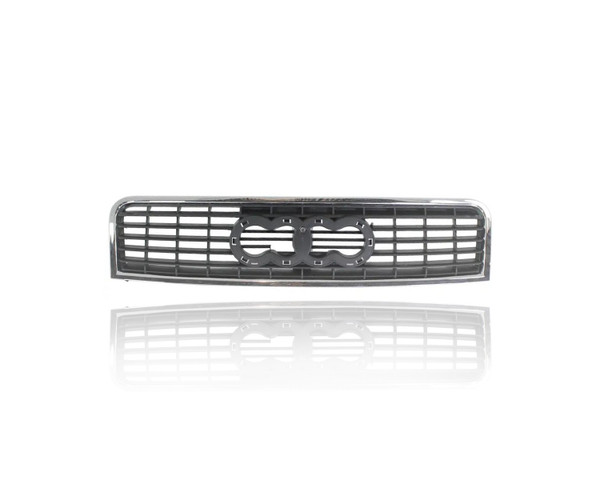 Grille -  Compatible/Replacement for '02-05 Audi A4/Avant Sedan/Wagon - Upper Chrome Frame Black Insert, 8E0853651G5PV