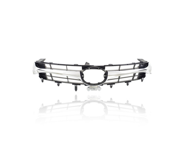 Grille -  Compatible/Replacement for '15-17 Toyota Camry/Hybrid LE/XLE - Upper Chrome, Black Insert Without Emblem Sensor, 5310106411, CAPA