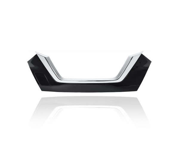 Grille Molding -  Compatible/Replacement for '20-22 Nissan Versa S/SV - Lower Trim Chrome Trim Black Insert, 620705EE0A