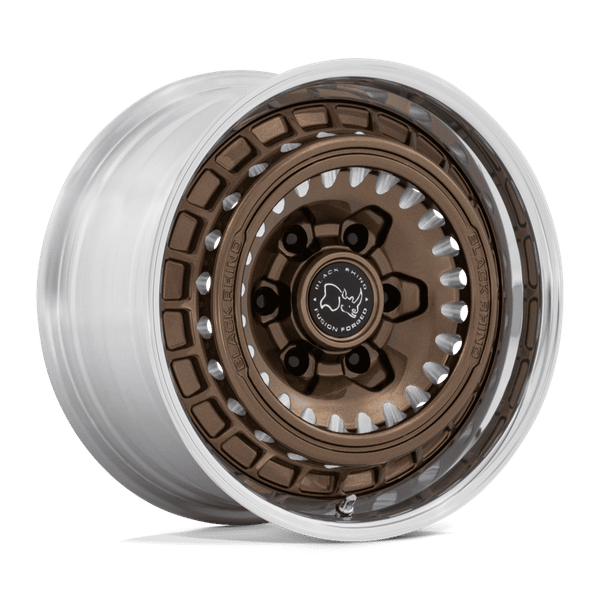 Bastion - 17in, Fusion Forged, Gloss Bronze Milled W/ Polishe, 17X8, 6X130, 32mm, 194933452088, SAEJ2530, 194933452088