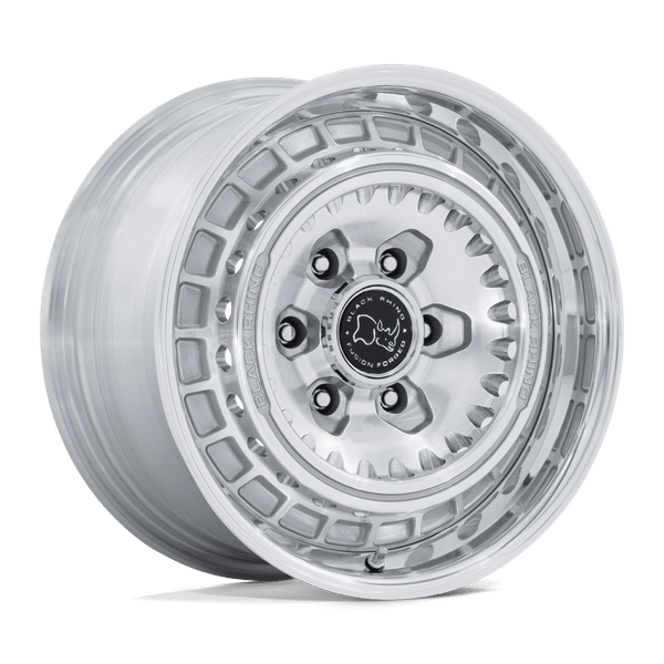 Bastion - 17in, Fusion Forged, Gloss Silver Mach-Face Pol-Lip, 17X8.5, 6X5.5, 25mm, 194933452095, SAEJ2530, 194933452095