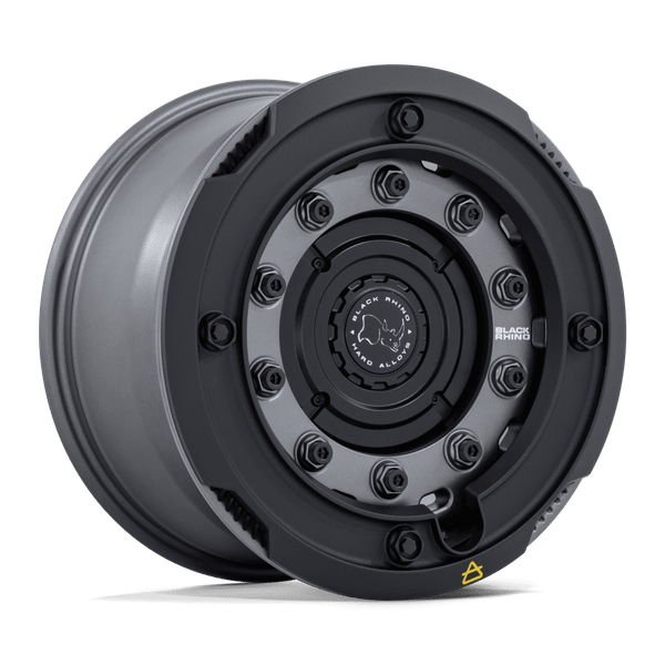 ARX - 17in, Cast Aluminum, Gun Black W/ Matte Black Ring, 17X8.5, 8X6.5, 0mm, 194933393541, SAE J2530 JWL VIA, 194933393541
