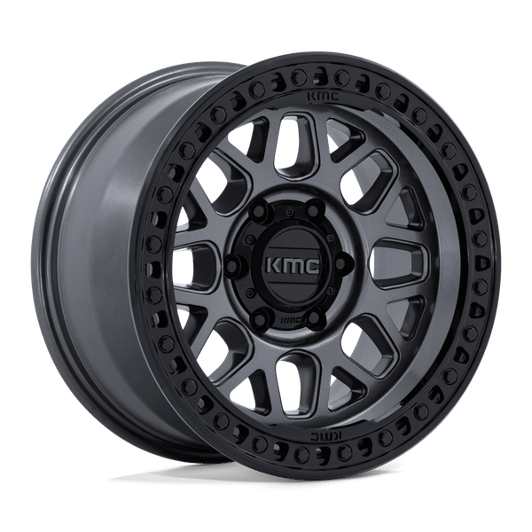 GRS - 17in, Cast Aluminum, Gloss Gunmetal W/ Gloss Black, 17X8.5, 5X5.0, 0mm, 194933461295, SAEJ2530, 194933461295