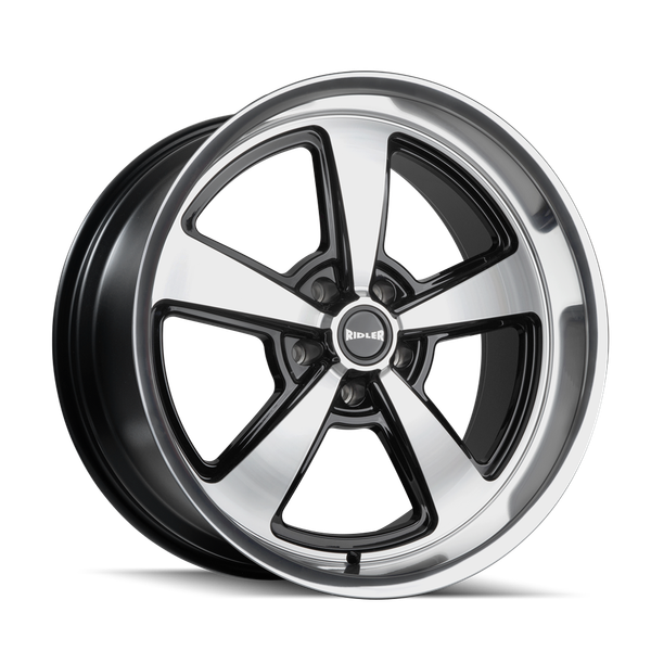652 - 17in, Gloss Black With Diamond Cut Face & Lip, 17X8, 5x114.3, 0mm, 729419188542, 729419188542