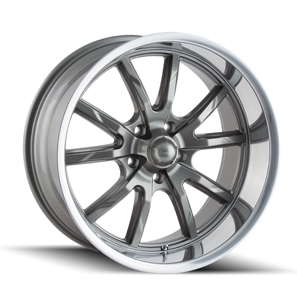 650 - 18in, Gloss Grey Polished, 18X8, 5x120.65, 0mm, 729419102357, 729419102357