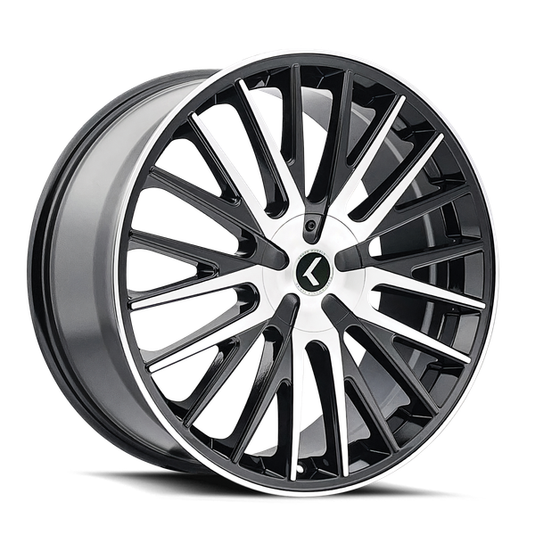 Double Down - 22in, Gloss Black Machined, 22X8.5, 5x112/5x114.3, 38mm, 729419172800, 729419172800