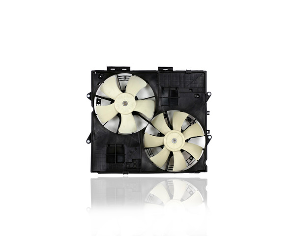 Dual Radiator and Condenser Fan Assembly For GM3120105 08-09 Cadillac CTS Sedan, 04-08 SRX 3.6/4.6L Without Towing - STS Without Extra Duty