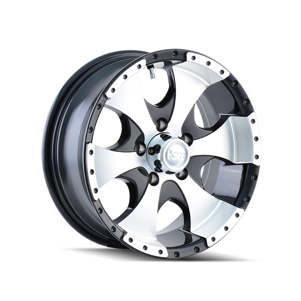 136 - 14in, Gloss Black Machined, 14X6, 5x114.3, 0mm, 729419109004, 729419109004